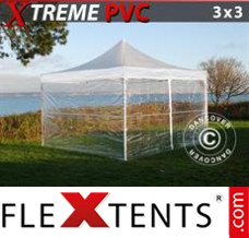 Evenemangstält FleXtents Xtreme 3x3m Transparent, inkl. 4 sidor